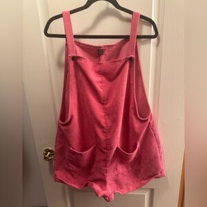 Pink Corduroy Shortalls